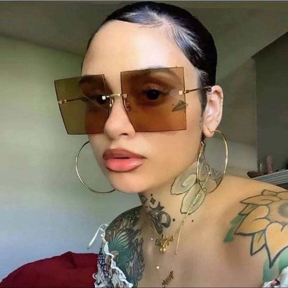 Square brown sunglasses